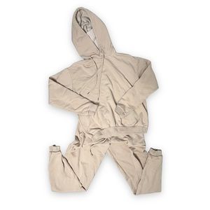 Nasty Gal Sweatsuit Hoodie and Sweat Pants Beige Size 6
